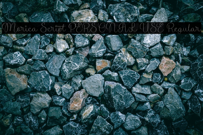 Morica Script PERSONAL USE Regular Example 3