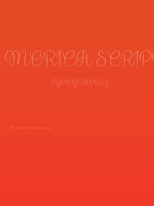 Morica Script PERSONAL USE Regular Poster