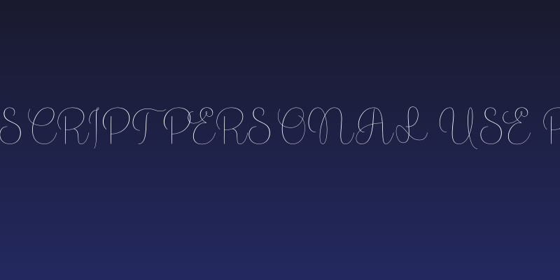 Morica Script PERSONAL USE Regular Social Header