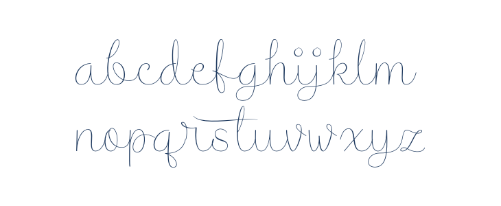 Morica Script PERSONAL USE Regular Lowercase