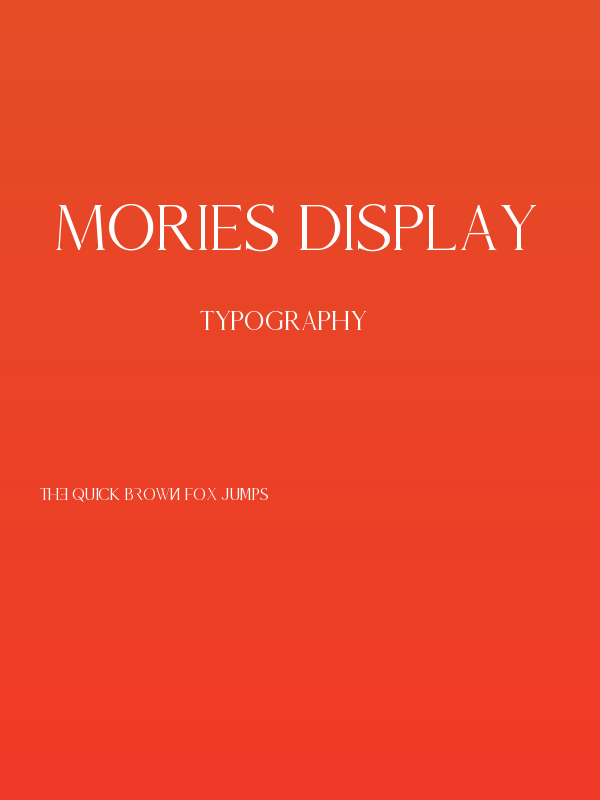 Mories Display Poster