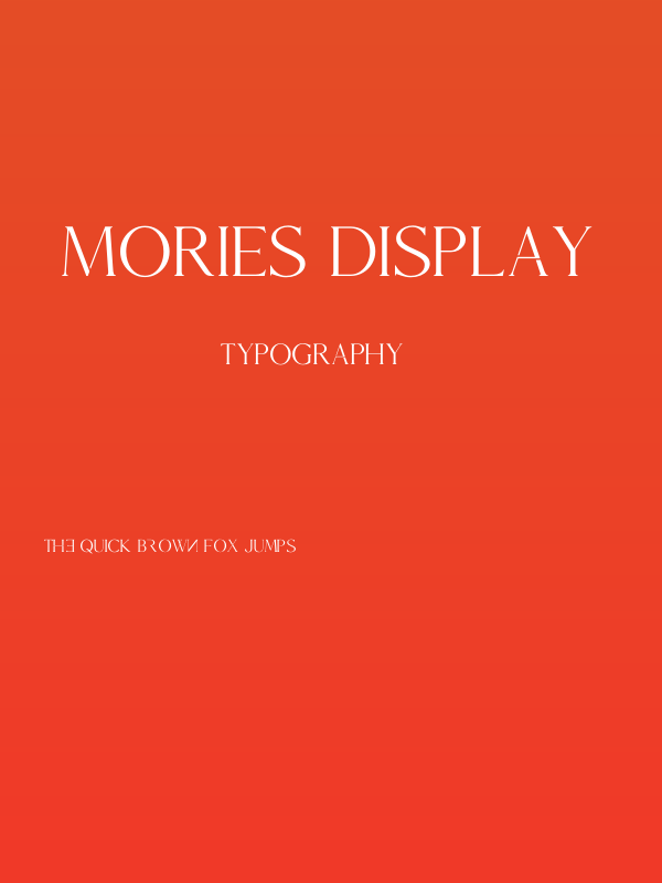 Mories Display Poster