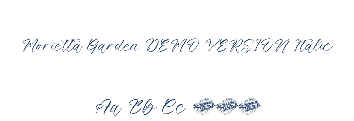 Morietta Garden DEMO VERSION Italic Font Preview
