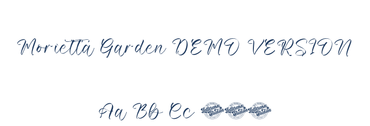 Morietta Garden DEMO VERSION Font Preview