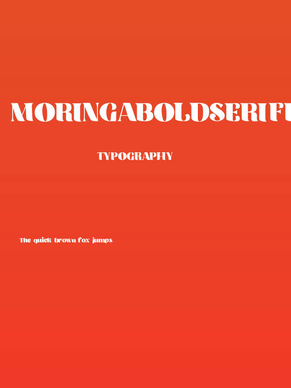 MoringaBoldSerifRegular Poster