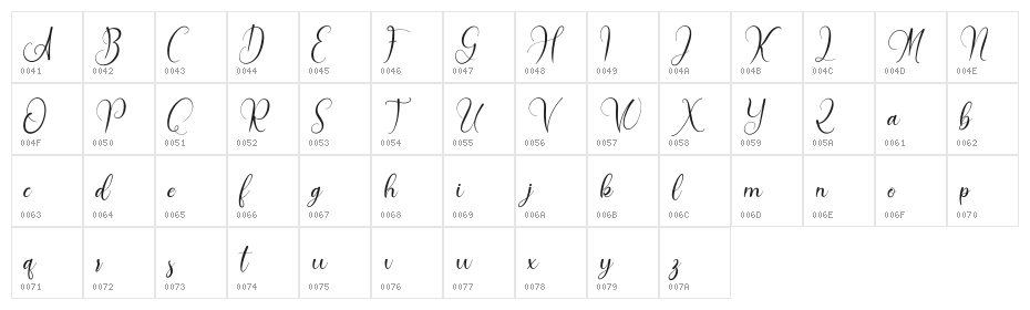 Morisita FREE Character Map