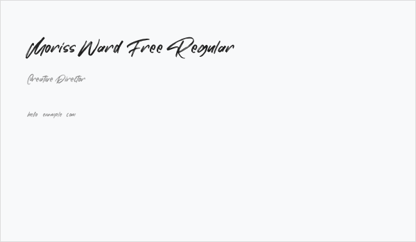 Moriss Ward Free Regular Business Card