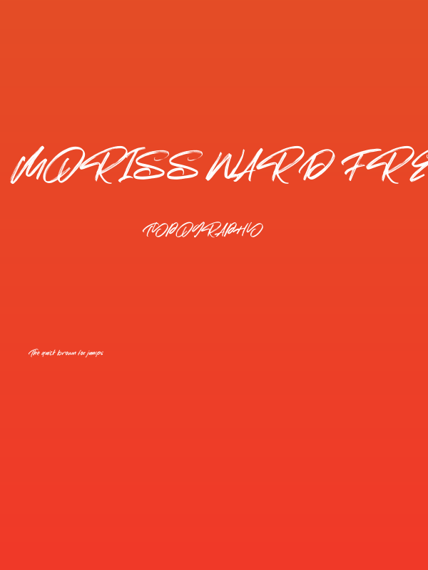Moriss Ward Free Regular Poster