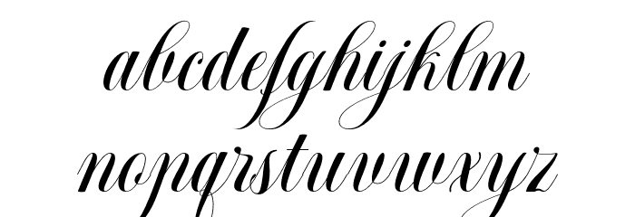 MoritzaScript Font LOWERCASE