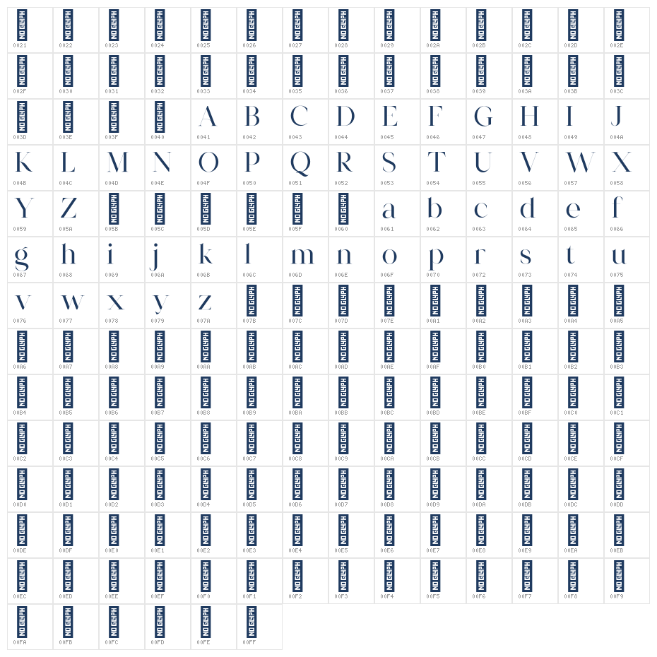 Morlique Regular Character Map