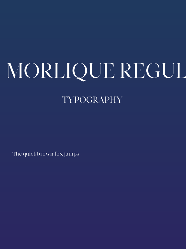 Morlique Regular Poster