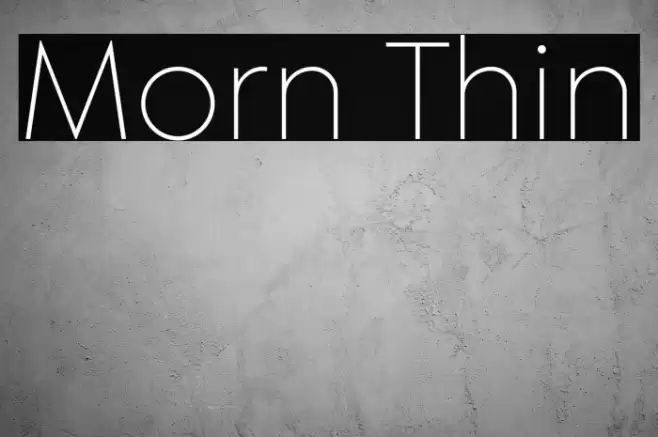 Morn Thin Font examples