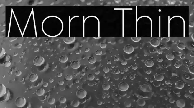 Morn Thin Font examples