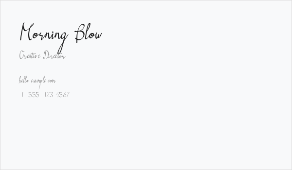 Morning Blow Business Card