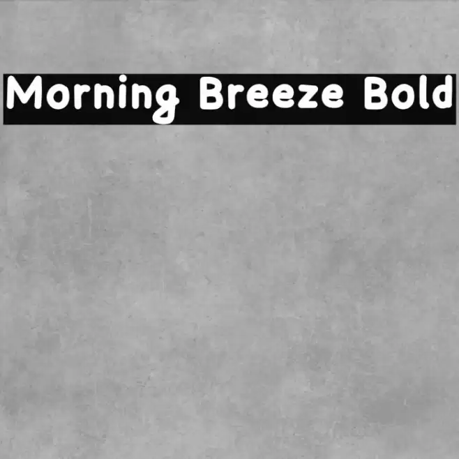 Morning Breeze Bold Font examples