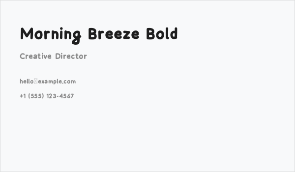 Morning Breeze Bold Business Card