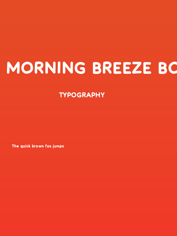 Morning Breeze Bold Poster