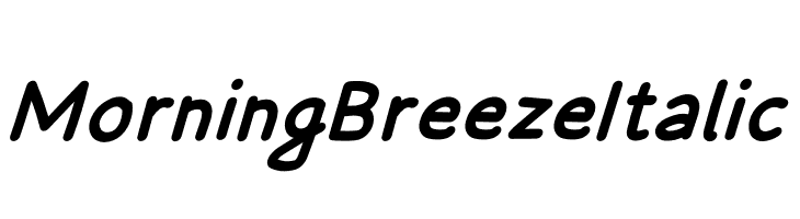 Morning Breeze Italic  لخطوط تنزيل