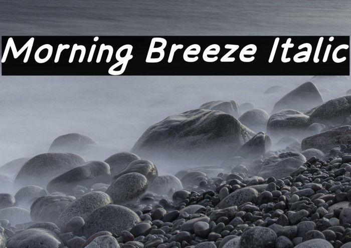 Morning Breeze Italic Example 1