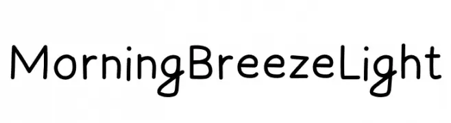 Morning Breeze Light  Frei Schriftart Herunterladen