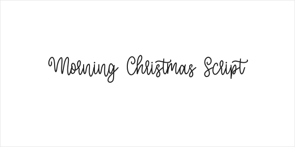 Morning Christmas Script Logo