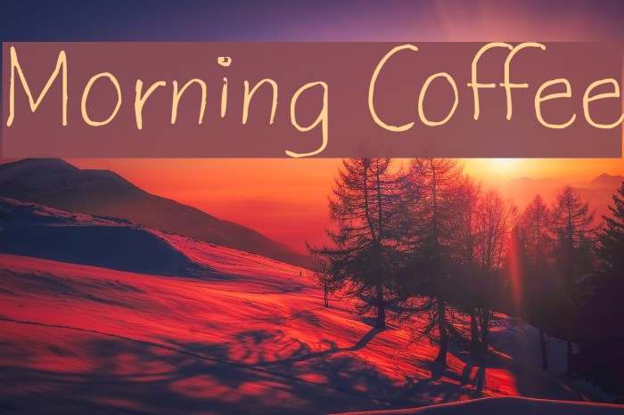 Morning Coffee Font examples
