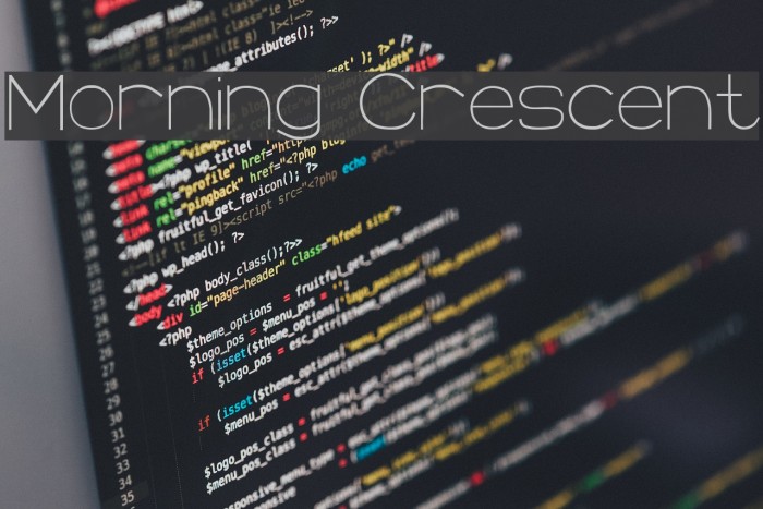 Morning Crescent Font examples