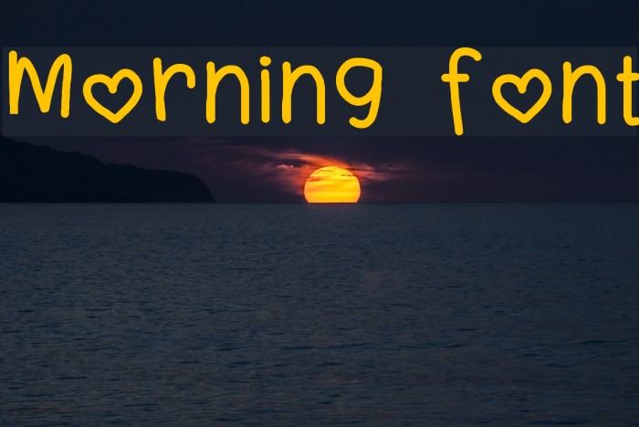 Morning Font Font examples