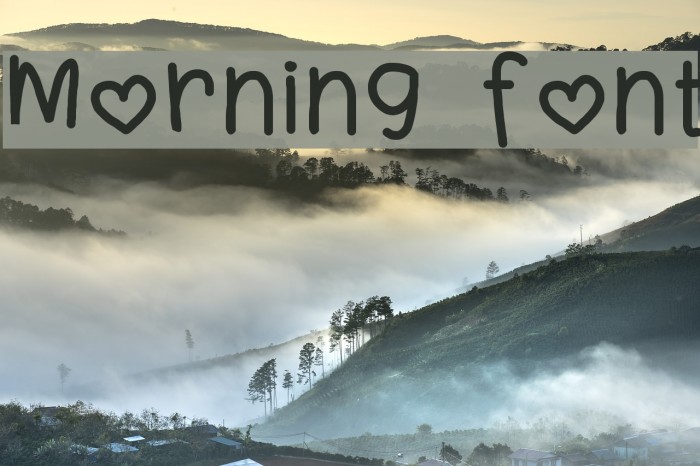 Morning Font Font examples
