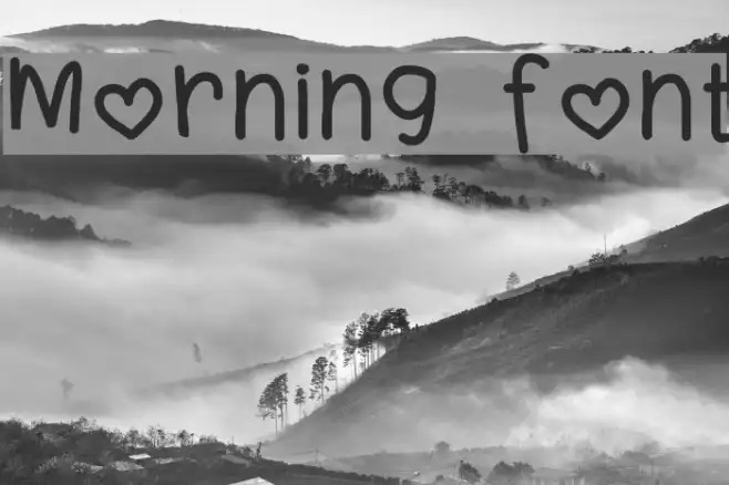Morning Font Example 3