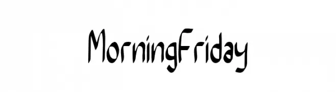 Morning Friday  font caratteri gratis