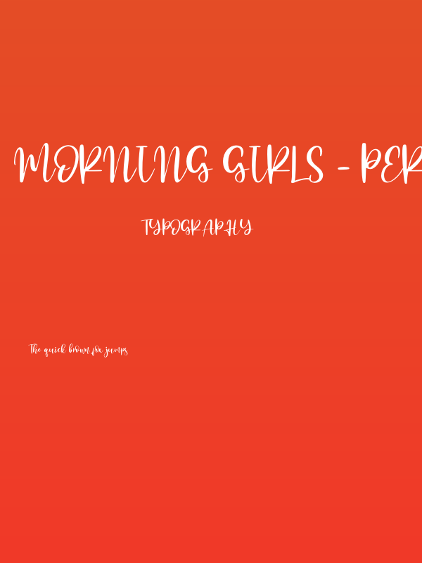 Morning Girls - Personal Use Poster