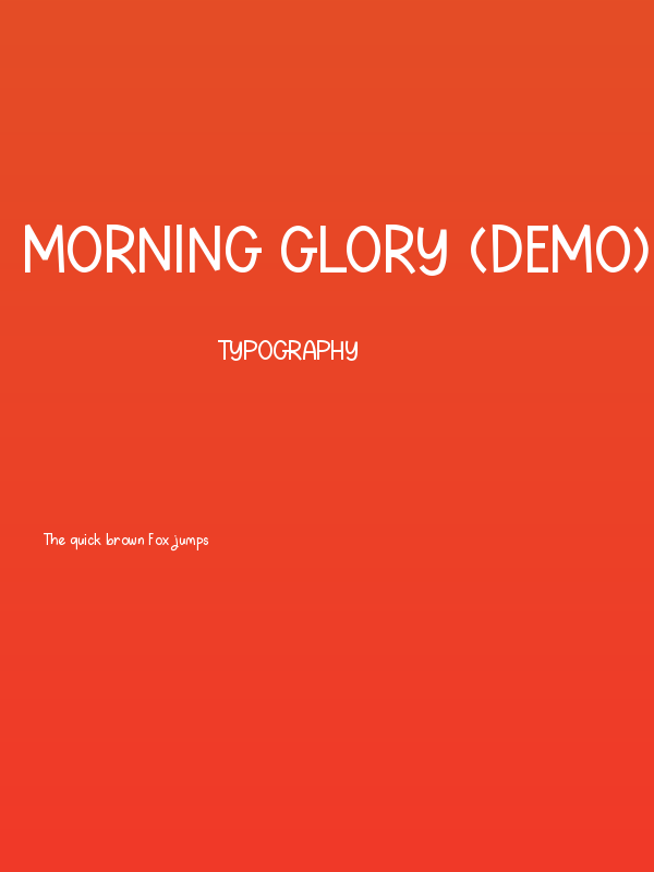 Morning Glory (Demo) Poster