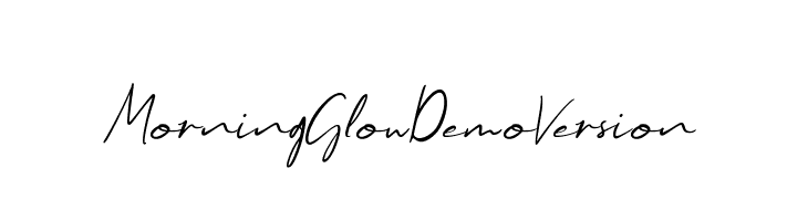 Morning Glow Demo Version  नि: शुल्क फ़ॉन्ट्स डाउनलोड