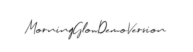 Morning Glow Demo Version  Frei Schriftart Herunterladen