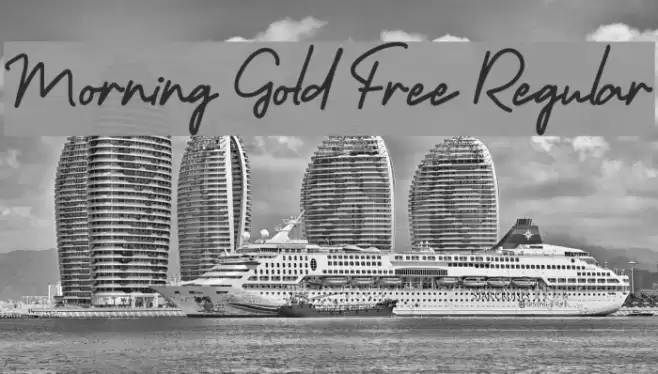 Morning Gold Free Regular Font examples