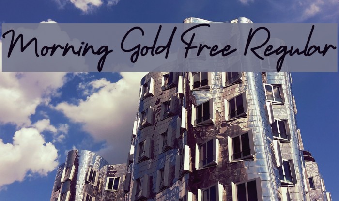 Morning Gold Free Regular Font examples