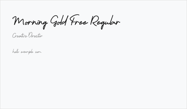 Morning Gold Free Regular Business Card