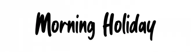 Morning Holiday  les polices de caract&egrave;res gratuit t�l�charger
