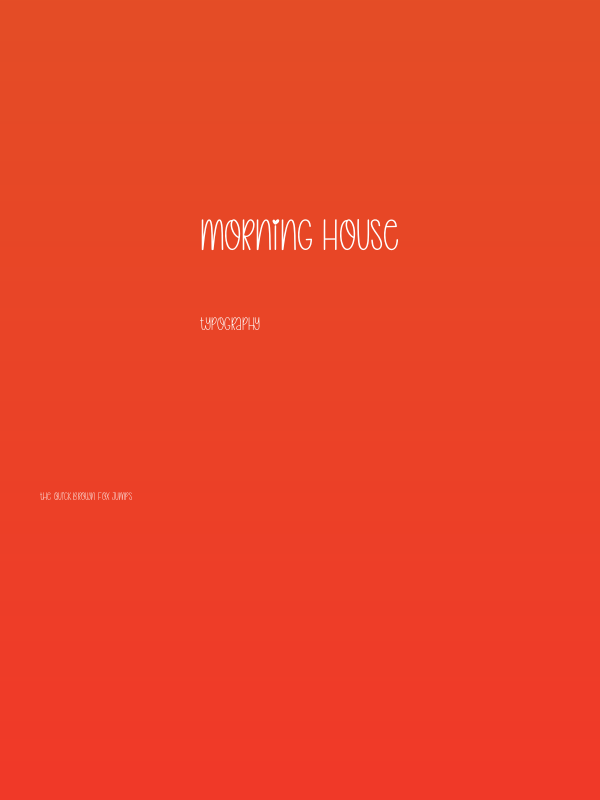 Morning House Poster