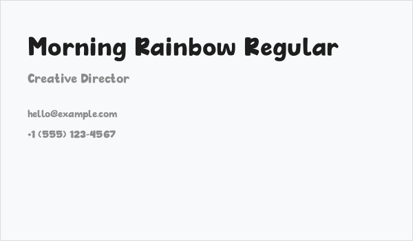 Morning Rainbow Regular Business Card