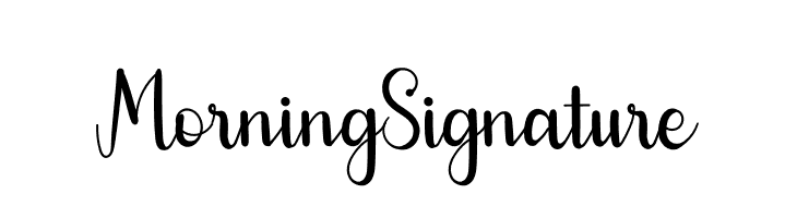 Morning Signature  Free Fonts Download