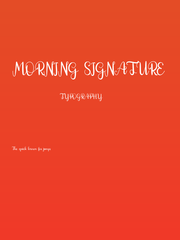 Morning Signature Poster