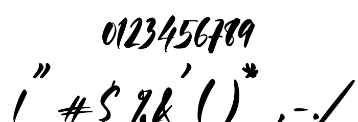 Morning Silhouette Font OTHER CHARS