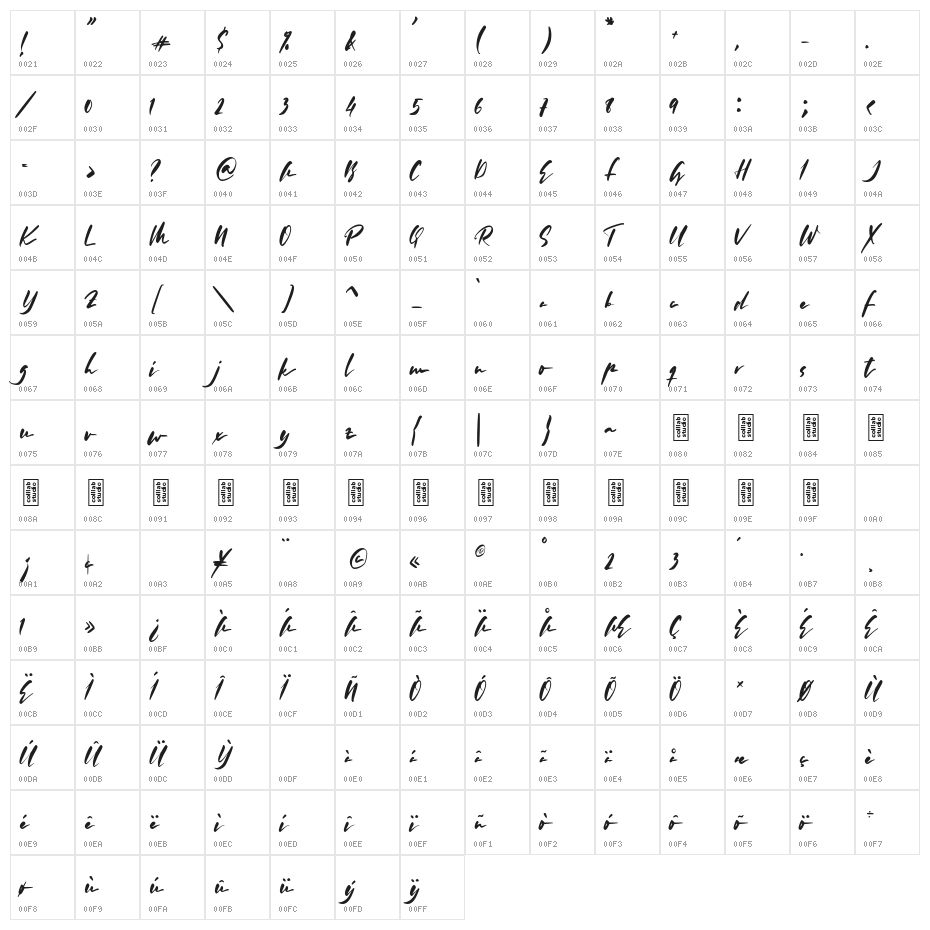 Morning Silhouette Character Map
