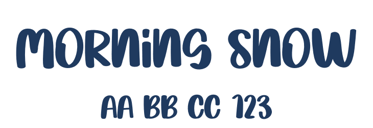 Morning Snow Font Preview
