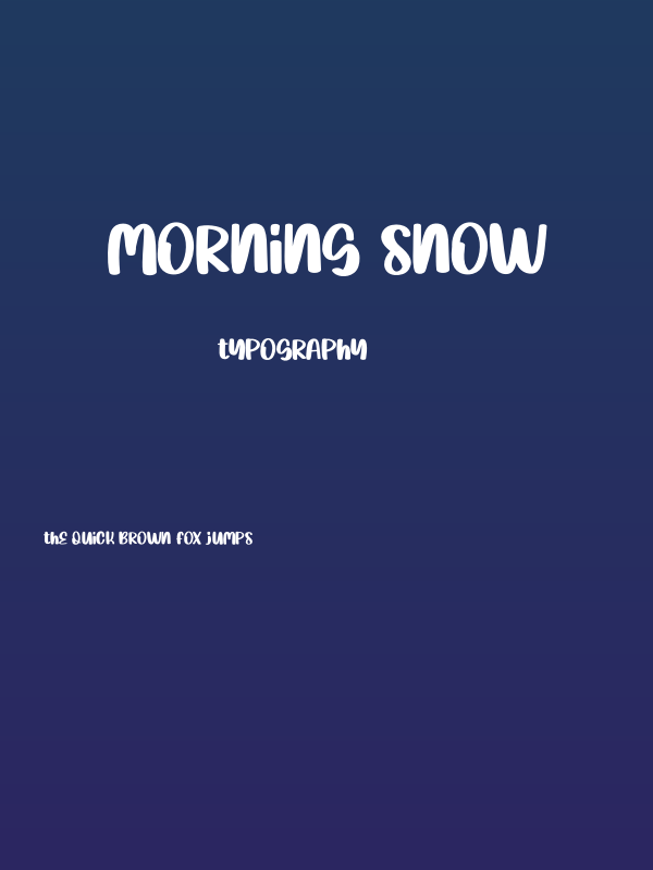 Morning Snow Poster