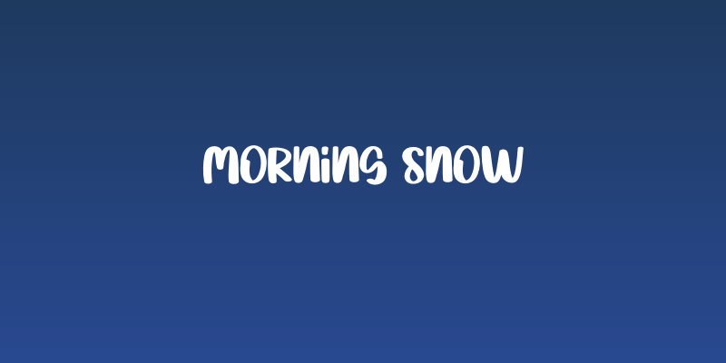 Morning Snow Social Header