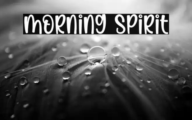 Morning Spirit Font examples