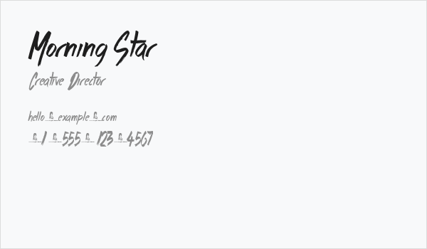 Morning Star Business Card